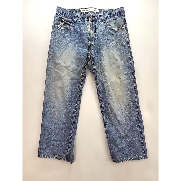 Paco Jeans Company 34x30 Hemmed to 26 Med wash Mid Rise Bootcut - Picture 3 of 10